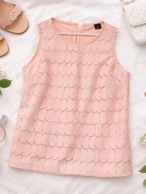 Ann Taylor Blush Pink Sleeveless Blouse Size 2